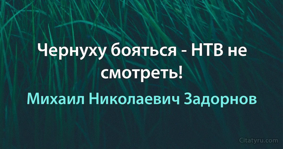 Чернуху бояться - НТВ не смотреть! (Михаил Николаевич Задорнов)