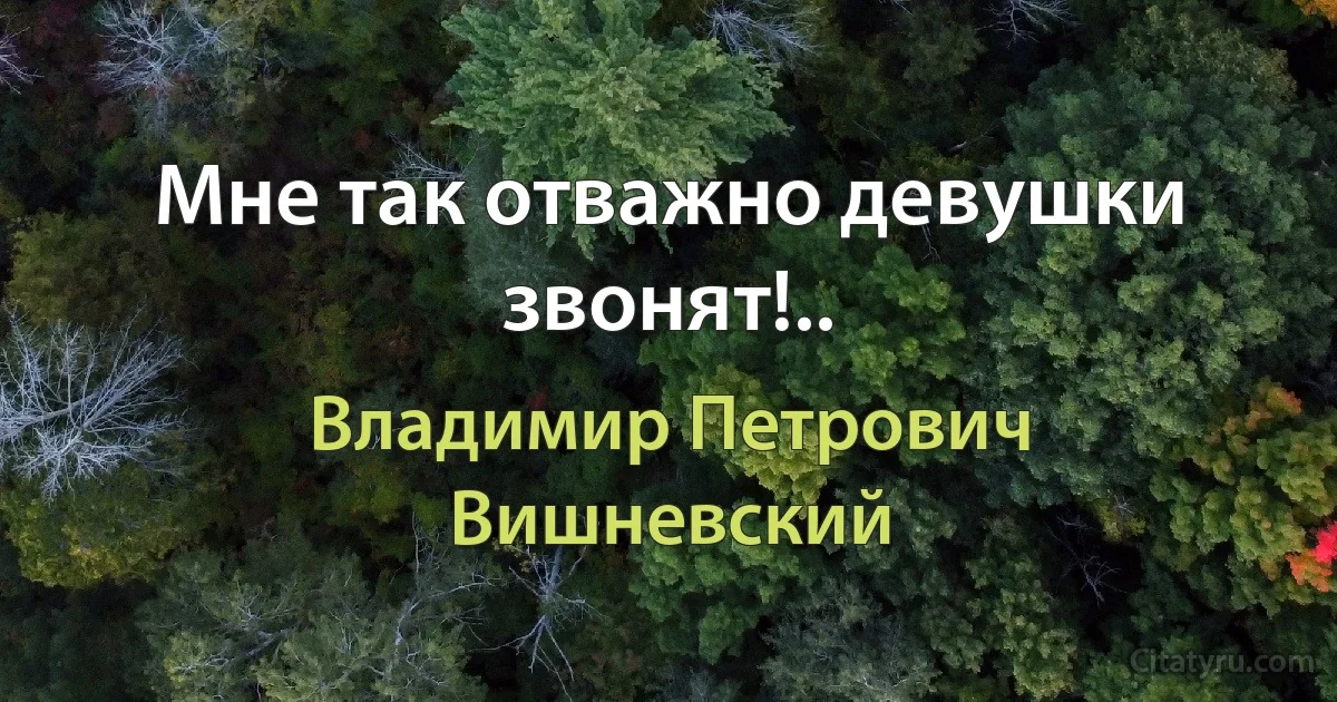 Мне так отважно девушки звонят!.. (Владимир Петрович Вишневский)