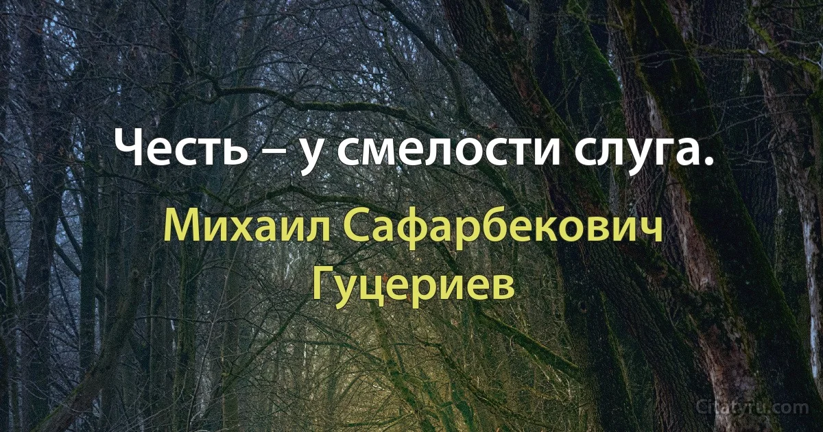 Честь – у смелости слуга. (Михаил Сафарбекович Гуцериев)