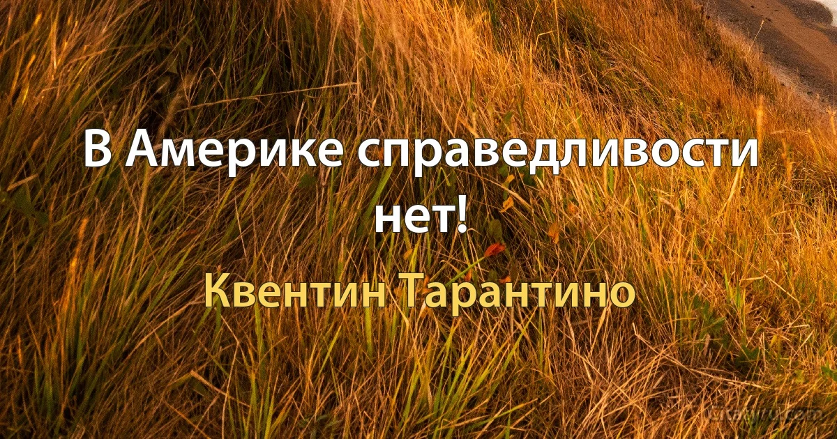 В Америке справедливости нет! (Квентин Тарантино)