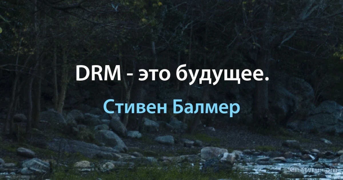 DRM - это будущее. (Стивен Балмер)