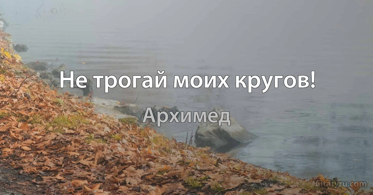 Не трогай моих кругов! (Архимед)