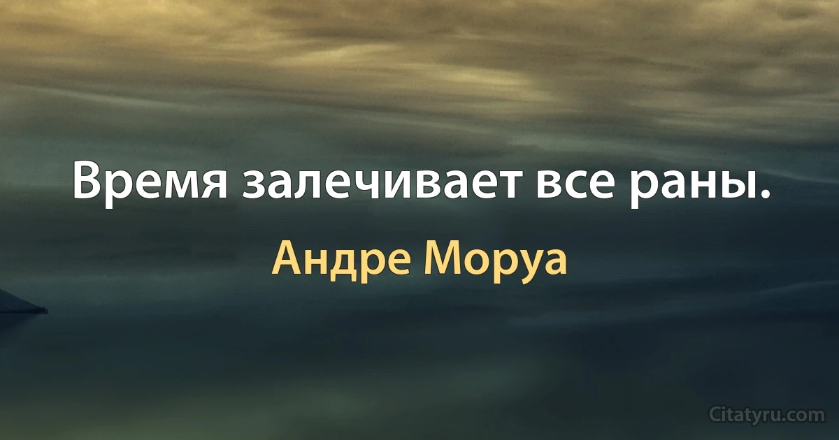 Время залечивает все раны. (Андре Моруа)