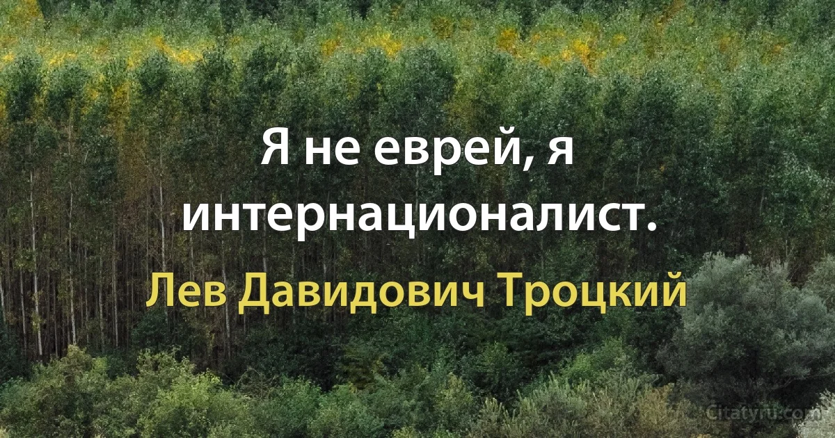 Я не еврей, я интернационалист. (Лев Давидович Троцкий)