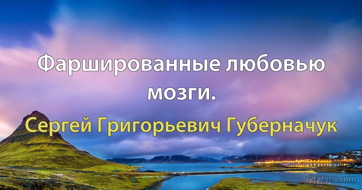 Фаршированные любовью мозги. (Сергей Григорьевич Губерначук)