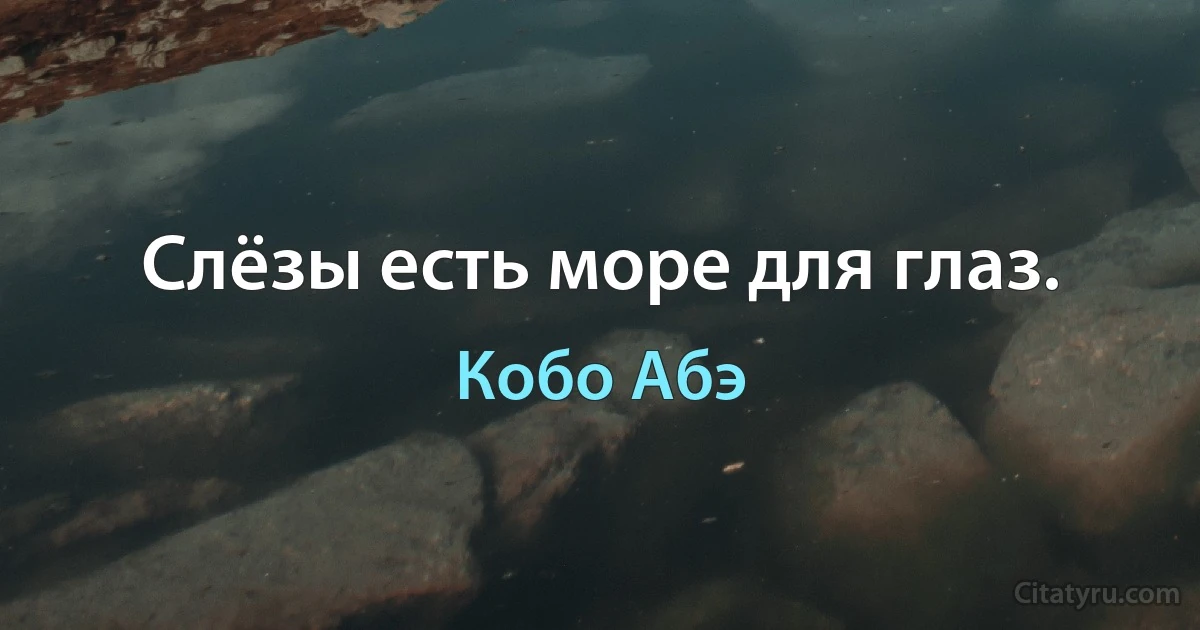 Слёзы есть море для глаз. (Кобо Абэ)