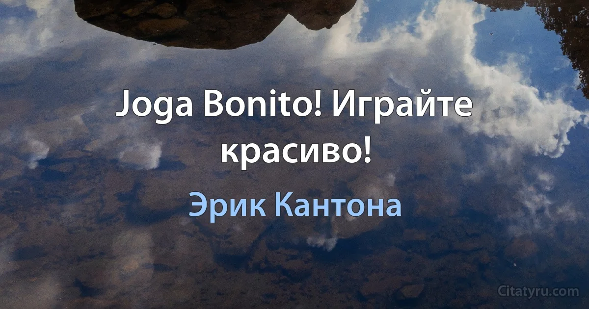 Joga Bonito! Играйте красиво! (Эрик Кантона)