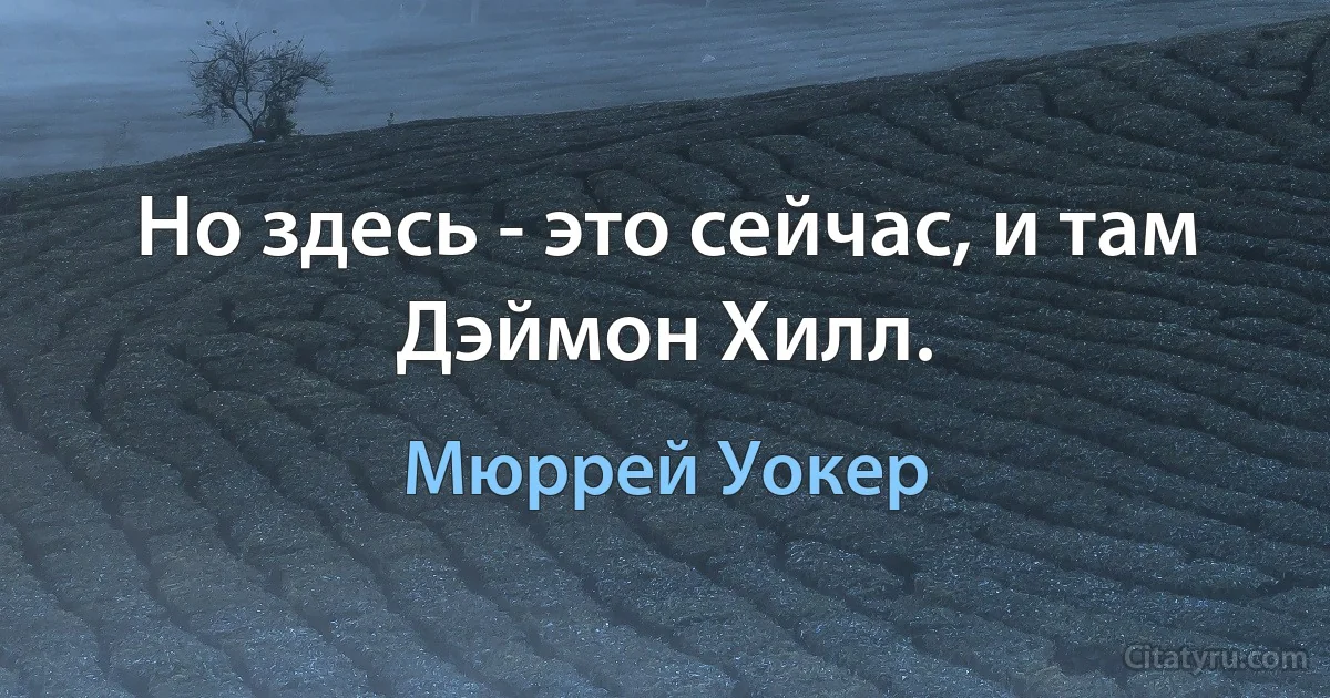 Но здесь - это сейчас, и там Дэймон Хилл. (Мюррей Уокер)