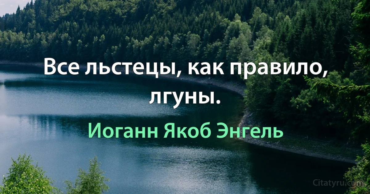 Все льстецы, как правило, лгуны. (Иоганн Якоб Энгель)