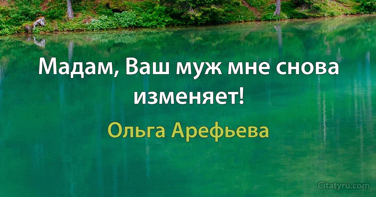 Мадам, Ваш муж мне снова изменяет! (Ольга Арефьева)