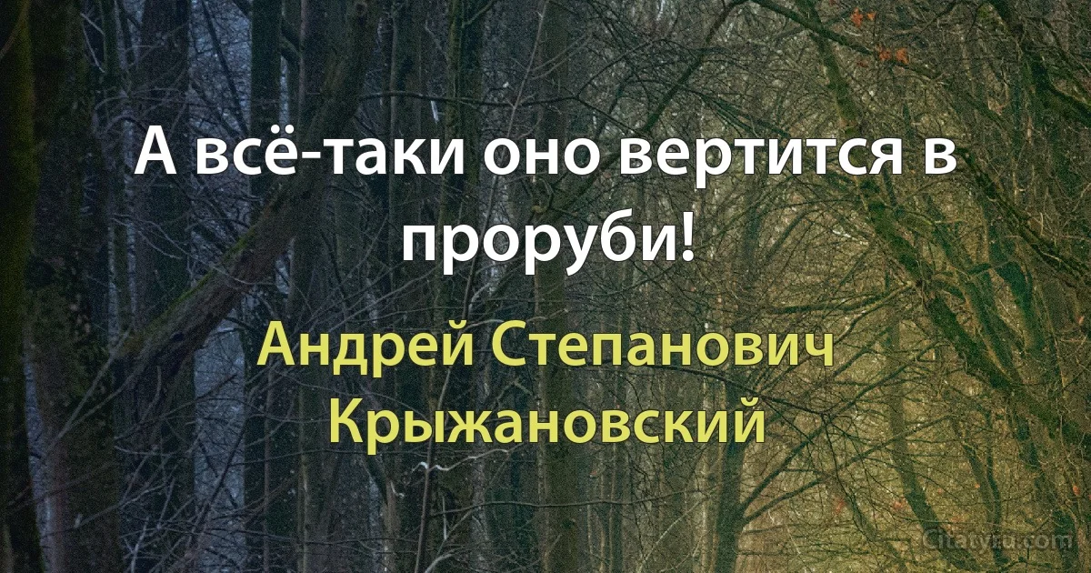 А всё-таки оно вертится в проруби! (Андрей Степанович Крыжановский)