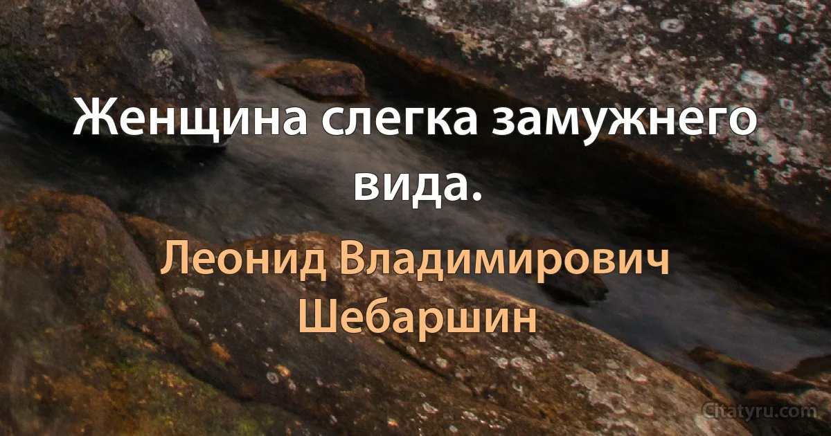 Женщина слегка замужнего вида. (Леонид Владимирович Шебаршин)